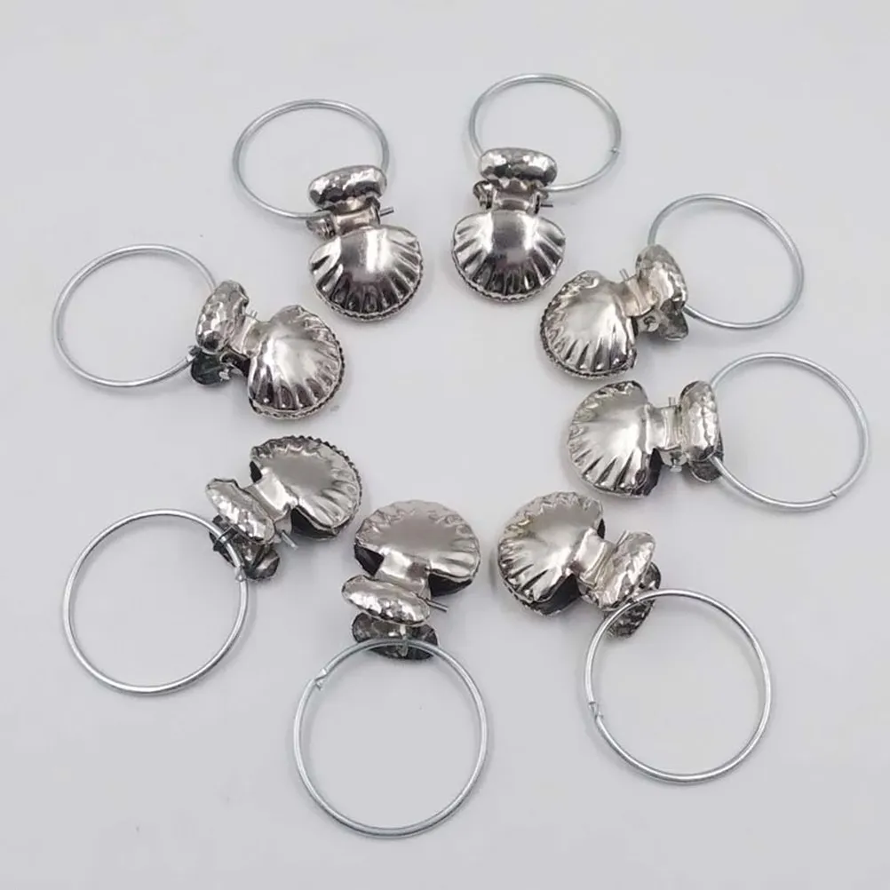 

8Pcs Window Curtain Clips Stainless Steel Shell Design Strong Grip Drapery Hooks for Rods Silver Alligator Clamp