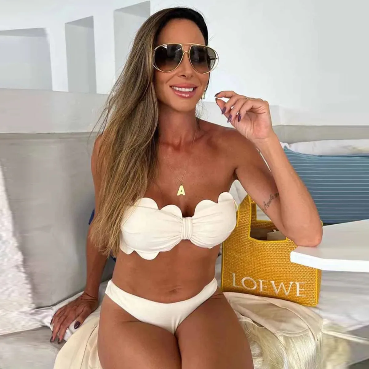 Imagem -03 - Biquíni Branco com Calcinha para Mulheres Roupa de Banho Sexy Cobertura Vestido de Praia de Malha Biquíni Roupa de Banho de Renda Verão 2023