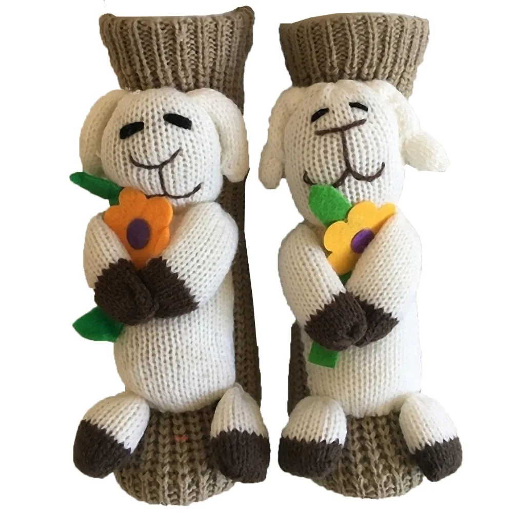 

New 3D Knit Animal Socks Double Layer Warm Funny Socks Breathable Hand Crocheted Middle Tube Socks Christmas Gifts