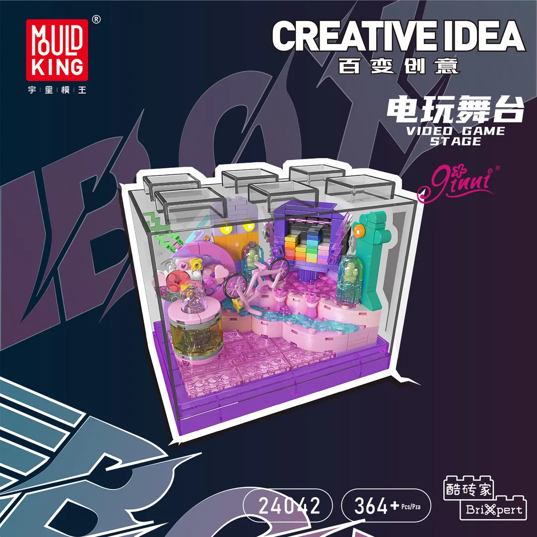 

Mould King 364PCS Street Scene Building Blocks Video Game Stage Assembly Bricks Toys Ornament Kids Birthday Gifts 24042