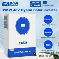 EASUN 11000W Hybrid Solar Inverter MPPT 220V 48V Max PV Input 500V 22000VA Solar Charger 160A Dual Input Support BMS With WIFI