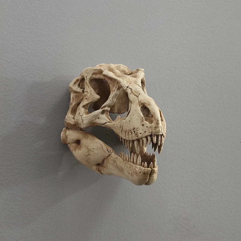 Resin Realistic 3D Dinosaur Head Wall Mount Figure For Living And Dining Room Theme Decor For Kids And Adults Gift