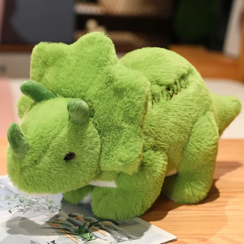 Lovely Dinosaur Triceratops Plush Toy Stuffed Animal Plushie Cute Tyrannosaurus Cotton Doll Soft Hug Pillow Gift