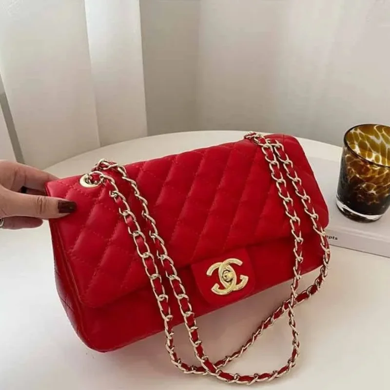 2025 Fashion Lingge حقيبة كروس نسائية جديدة متعددة الوظائف ذات سعة كبيرة وكتف واحد، حقيبة سلسلة
