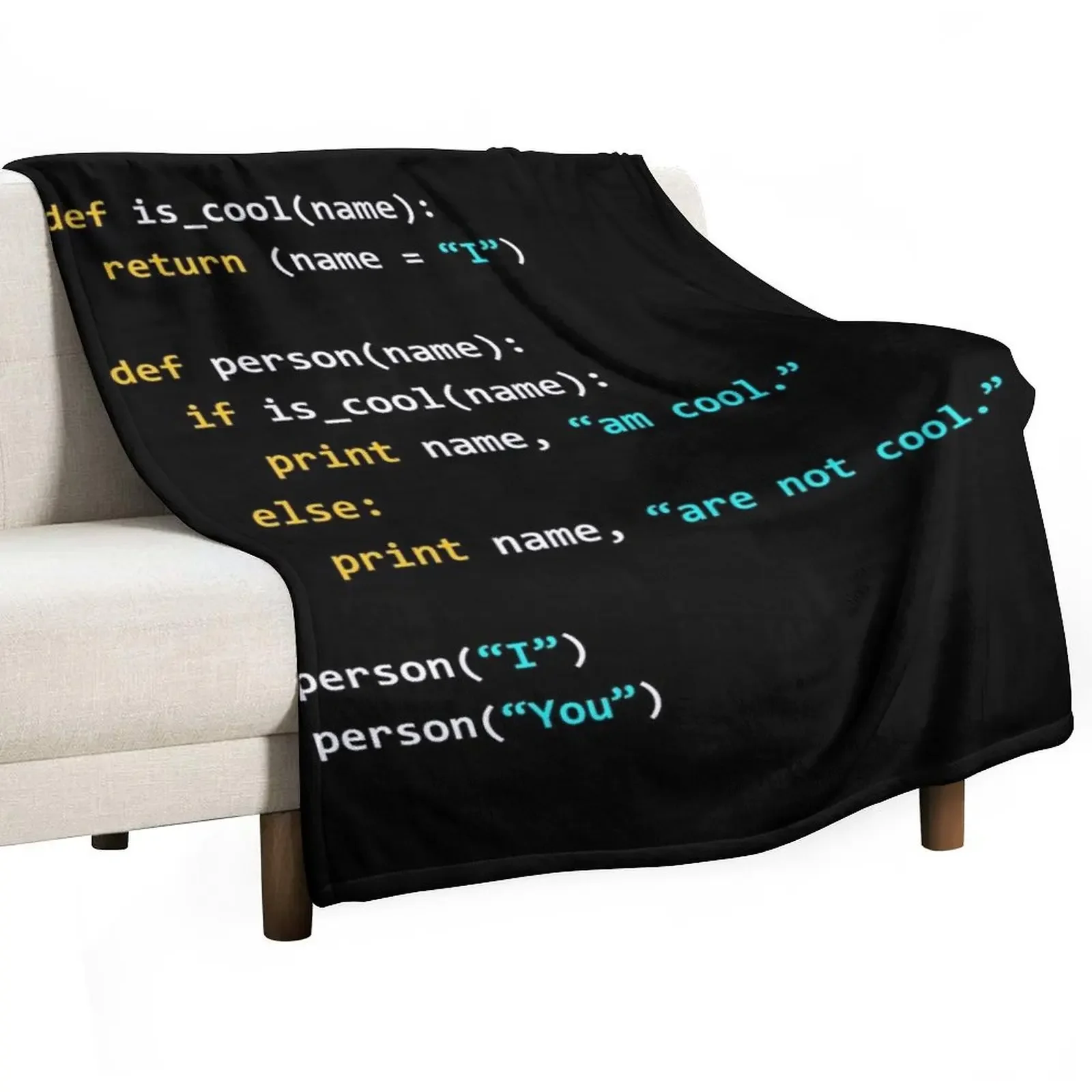 Cool Python Developer Throw Blanket Sofas Bed covers Blankets