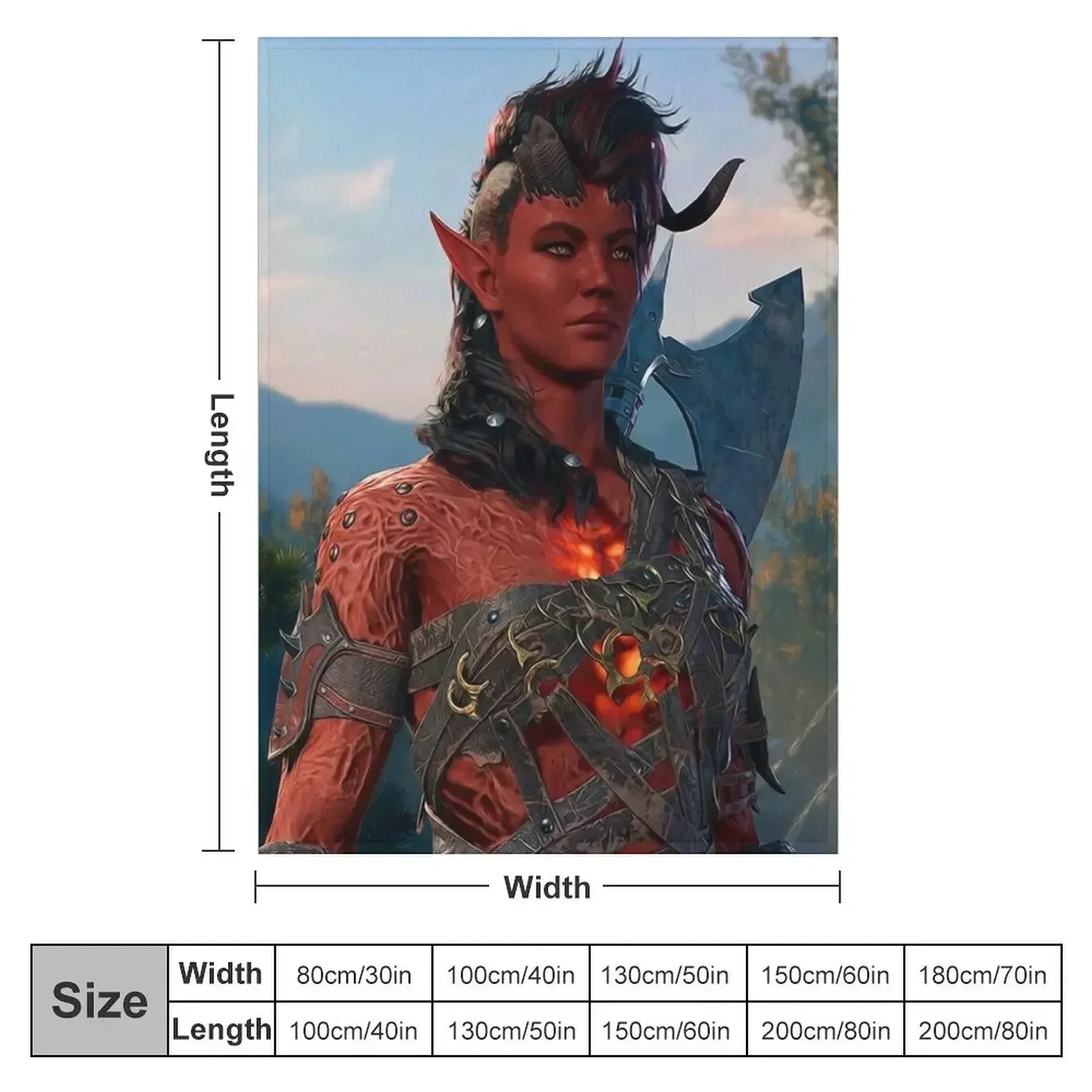 Karlach the Tiefling Barbarian Adventurer Throw Blanket Blankets Sofas Of Decoration Tourist Summer Beddings Shaggy Blankets