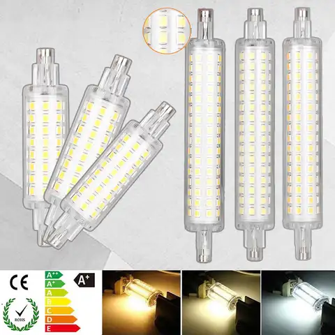 Ampoule LED R7S à double extrémité, tube de 118 mm, projecteur de 78 mm, AC220V, haute puissance 12W 16W, éclairage de travail, éclairage de garage, éclairage paysager