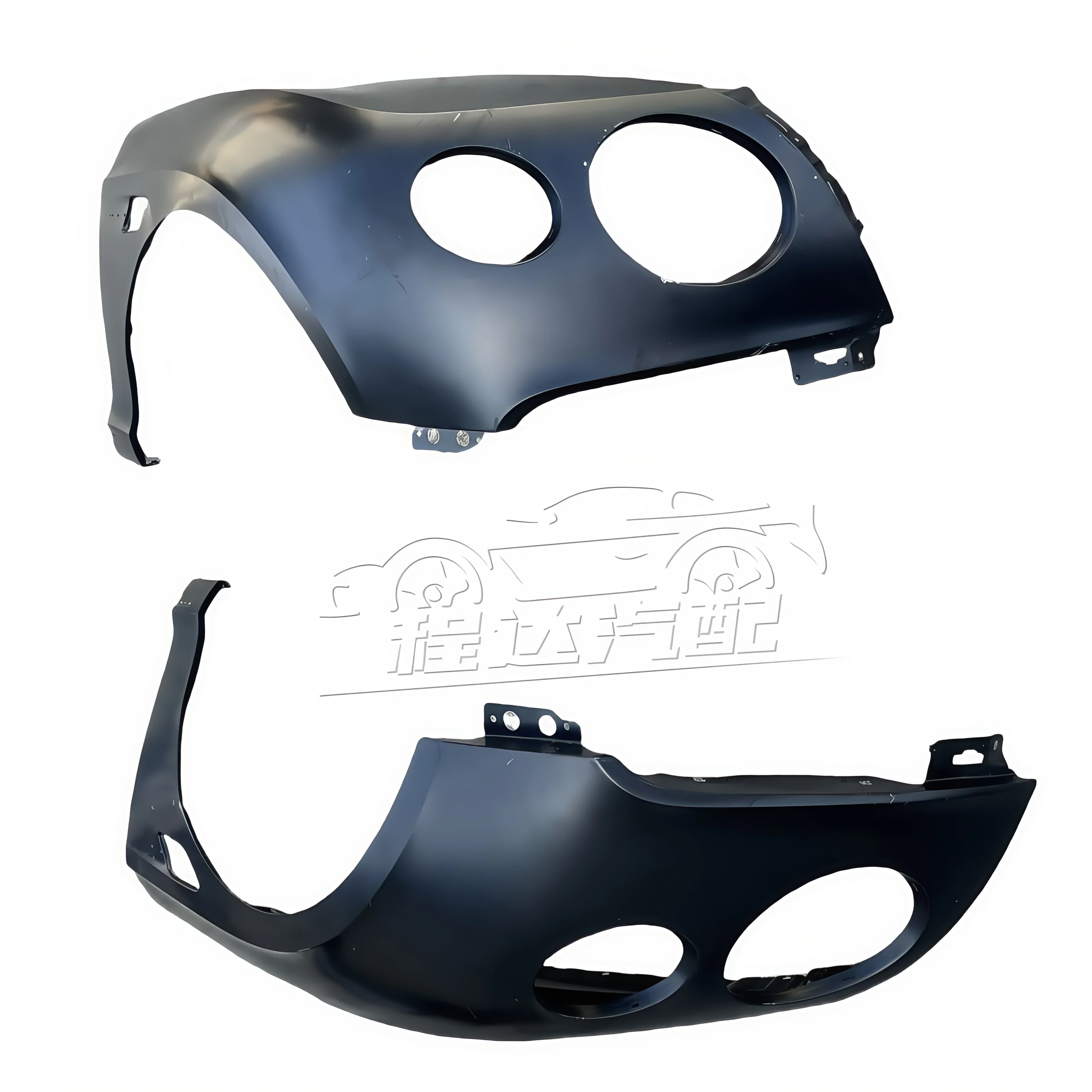 Upgrade ForBentley Continental GT 2012-2015 Carbon Body Kit Includes Front & Rear Bumper Tail Throat Tow Hook Cut-Outs Mudguards