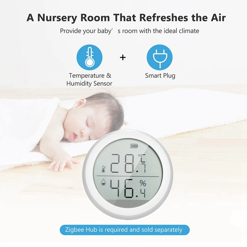 Zigbee-温度および湿度センサー,LCDディスプレイ,ホームセキュリティ,リモコン,ライフレコード,Wi-Fi