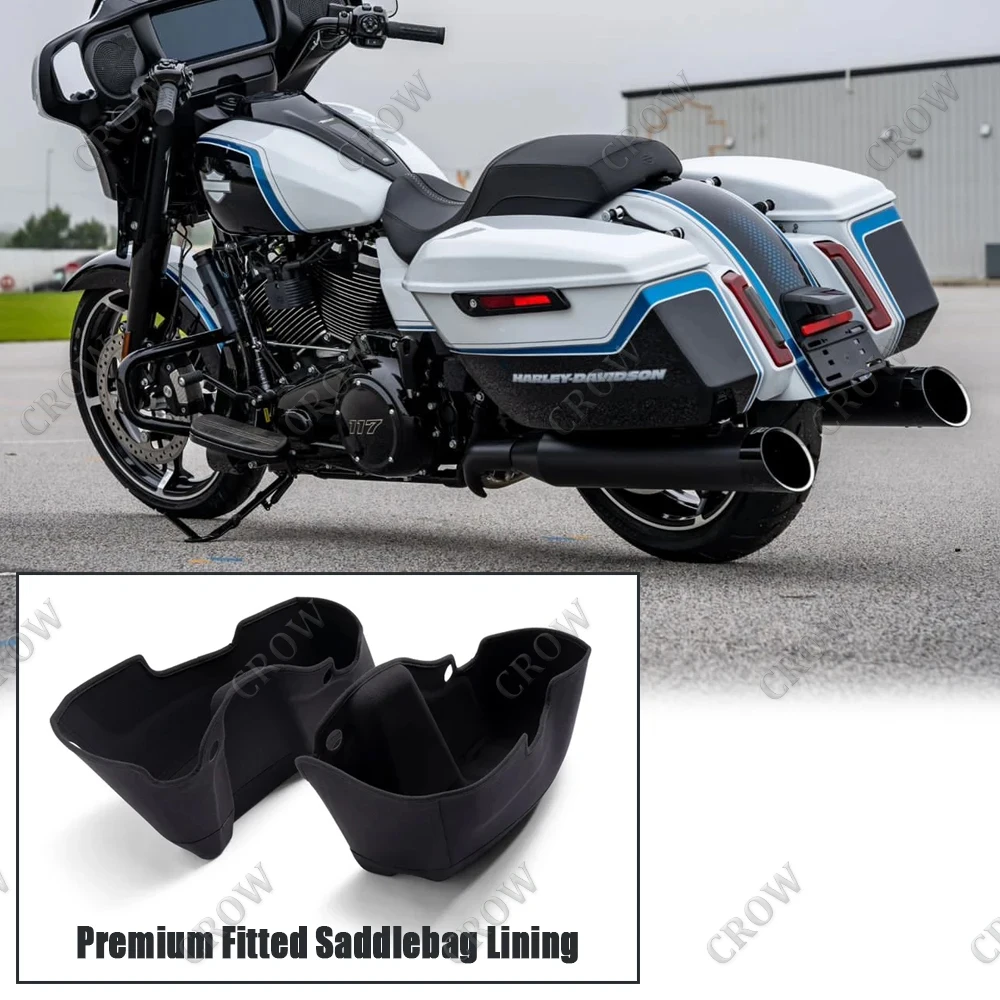 NEW Motorcycle Premium Fitted Saddlebag Lining For Harley Touring CVO Street Glide FLHX FLHXSE 2023 2024 Street Sliding