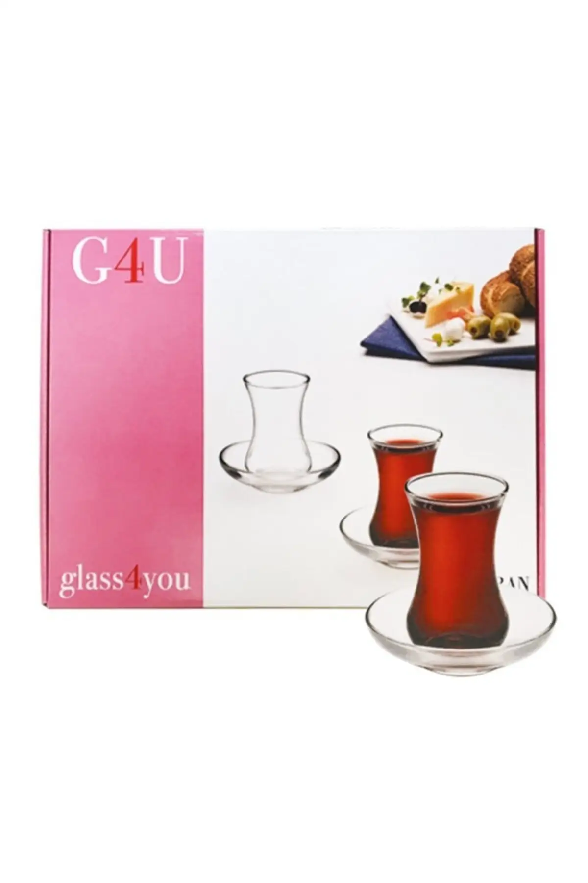 DOLBOVI 12 Parça G4u Souvenir Tea Set (Tea KIT) English Tea Glass Cup