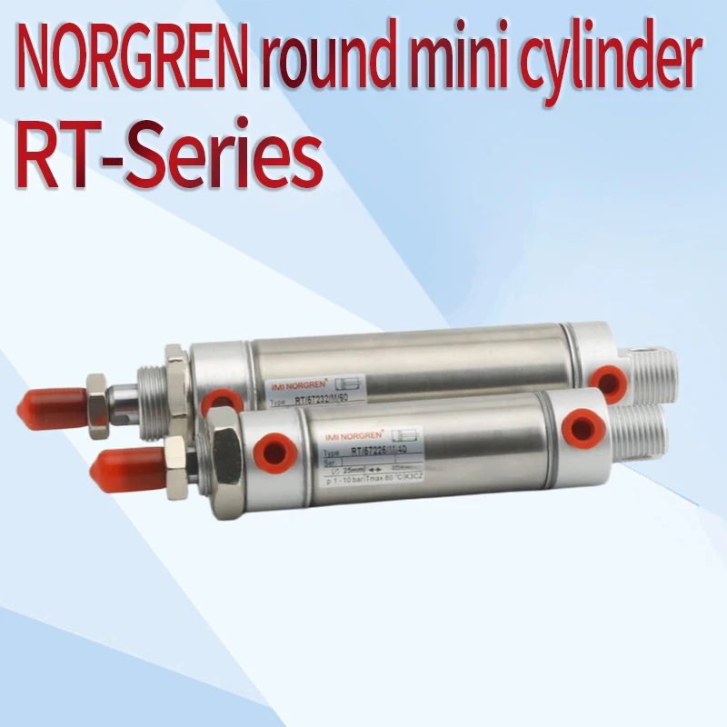 NORGREN round mini cylinder RT-57232-M-10-15-20-30-40-50-60-100-MC-MF RT-57212-M-20 RT-57216-M-25 RT-5721-M-150 RT-57216-M-200
