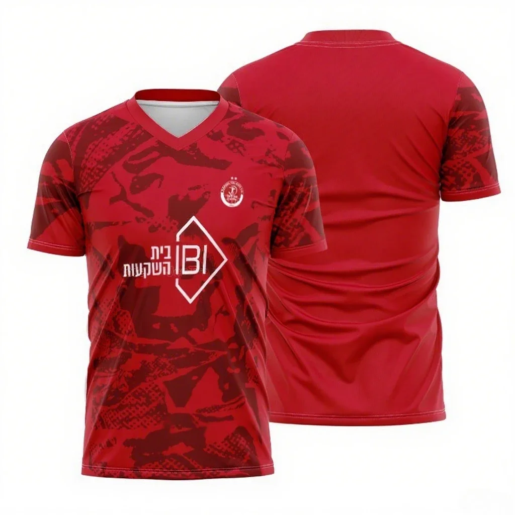 تي شيرت رجالي صيفي جديد لعام 2026 من Hapoel Tel Aviv لكرة القدم تي شيرت رياضي سريع الجفاف بأكمام قصيرة لكل من الرجال والنساء #3