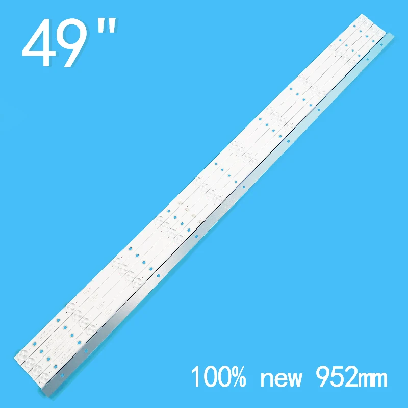 5pcs=1set 10LEDs 6v 2W 952mm for Leroy 49-inch LCD TV JS-D-JP49DM-101EC (80720) E49DM1000 backlight strip