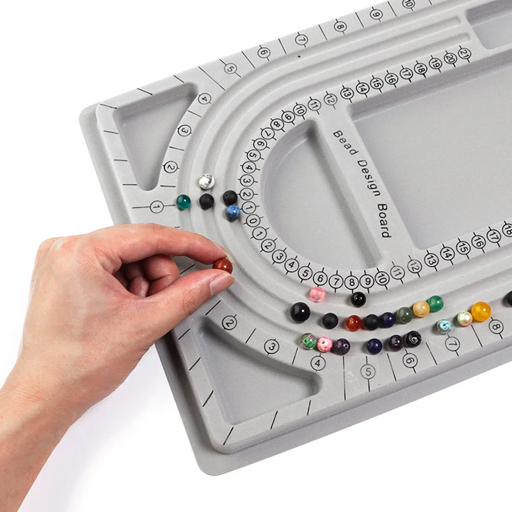 

2pcs Bead Design Boards Plastic Jewelry Tray Necklace Making Supplies Bracelet Board Craft DIY Decor Party Bead Storage