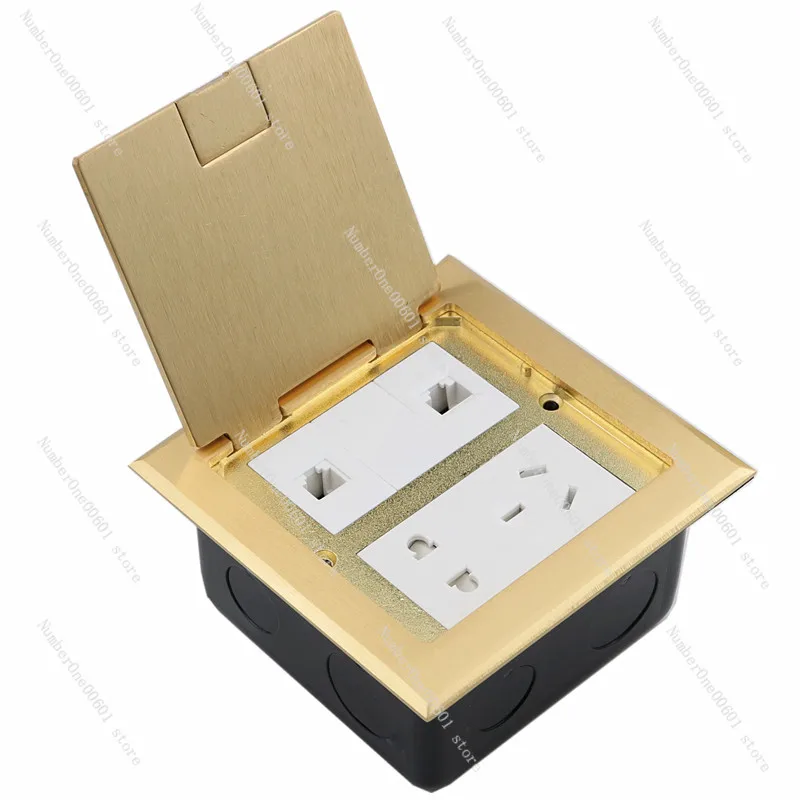 For Open The Flip Type Five Hole Power Socket, Telephone Network Cable, All Copper Ground Socket