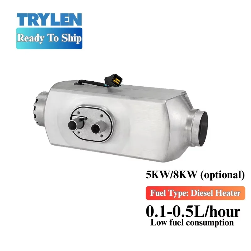 سخان ديزل عالي التحمل بقدرة 5000 وات 12 فولت/24 فولت، نظام تسخين هواء الكابينة متعدد الاستخدامات للرافعات الشوكية والحفارات والشاحنات RV