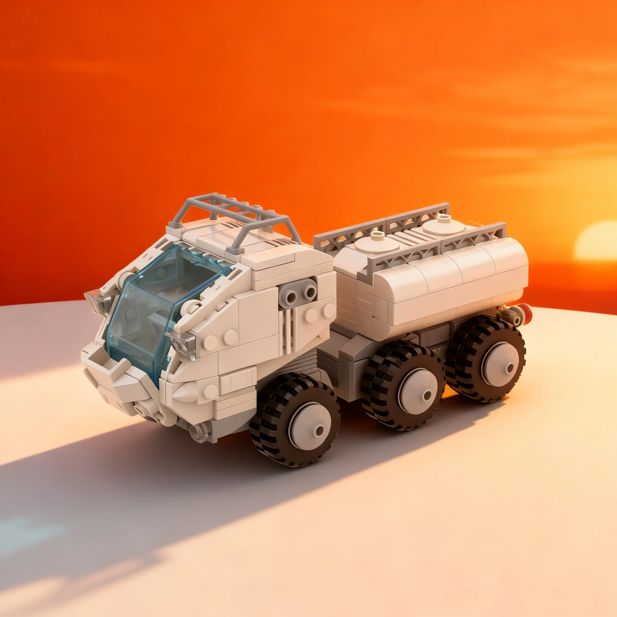 335pcs MOC 6x6 Moon Rover Space Model Building Blocks Christmas Gift Architecture Toys Display Creative Craft Assemble 3D Art