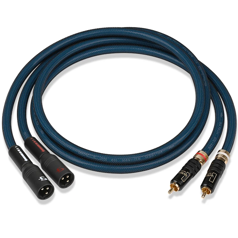 ATAUDIO HiFi 2RCA auf 2XLR Audiokabel Hochwertiges OCC versilbertes 2RCA Stecker auf 2XLR symmetrisches Stecker/Buchse Kabel für Lautsprecher 3