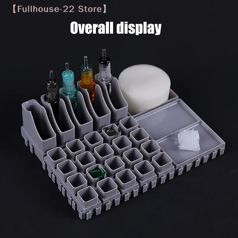 

【MAX-22】Многосекционный держатель для картриджей с чернилами, настольный органайзер из АБС-пластика для тату-мастеров, комбинированная подставка для хранения, аксессуары для татуировок