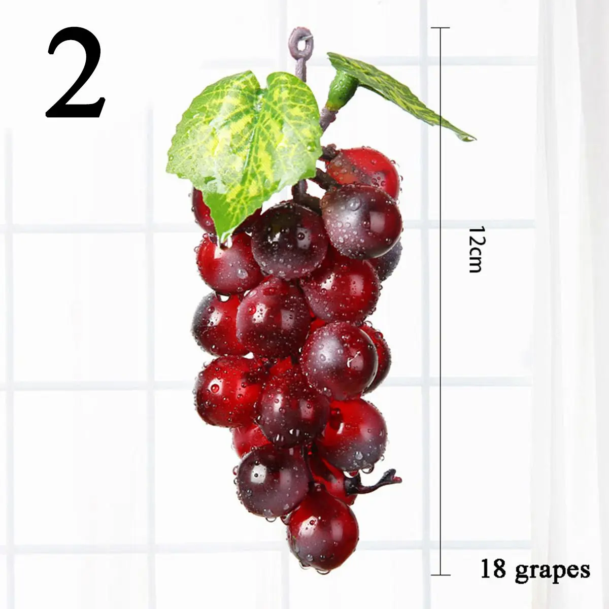 

Party Mini Plastic Decorative Lifelike Simulation Grapes Artificial Fruit Home Decor