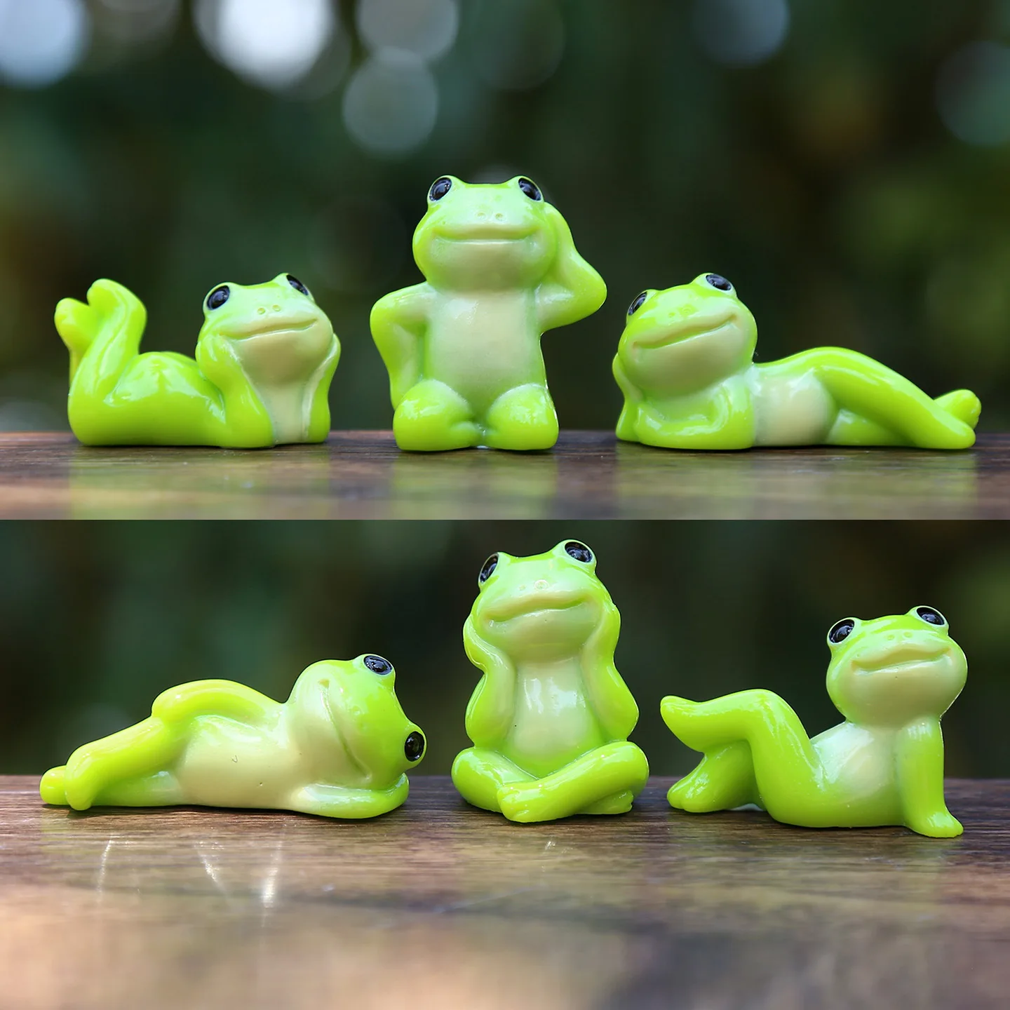 Cartoon Japanse Kikker Klein Dier Standbeeld Hars Pop Speelgoed Creatieve Leuke Kikker Grappige Action Figure DIY Micro Landschap Ornamenten