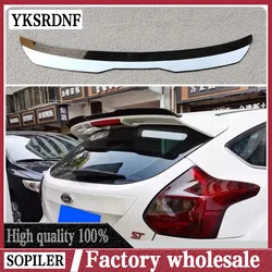 For Ford Focus ST Spoiler MK3 Hatchback 4D External Small Spoiler Cap ABS Tail Texture Carbon Fiber Wing Accessories 2012-2018