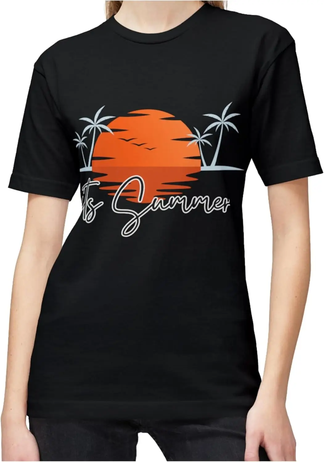 'Sunset Sunrise Beach Vacation T-Shirt', Unisex Fit, Summer Vacation' Graphic depicts Tee, Large