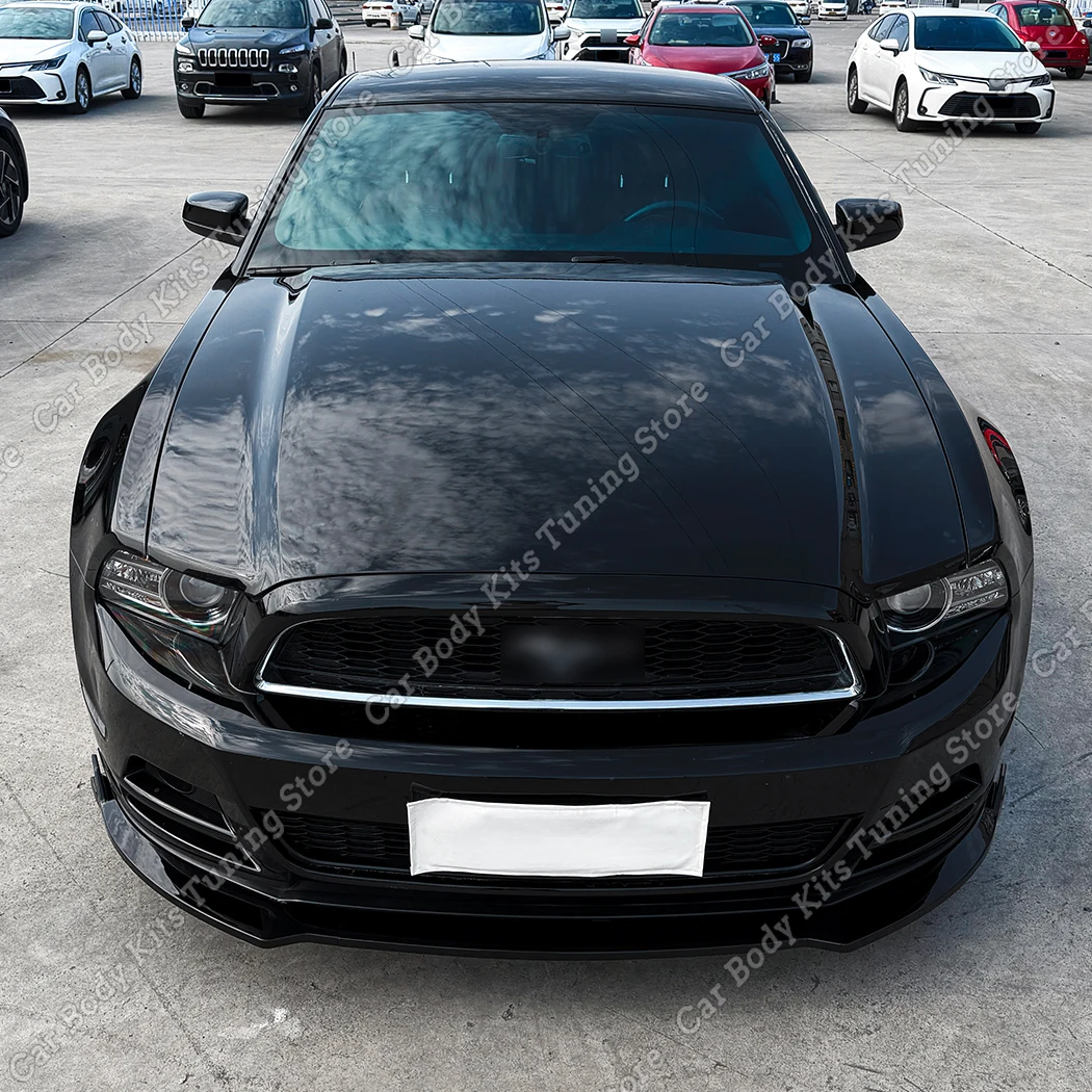 

Glossy Black ABS Front Bumper Lip Splitter Spoiler Diffuser Fit For Ford Mustang MK5 2013-2014 Exterior Trim Splitter Body Kits