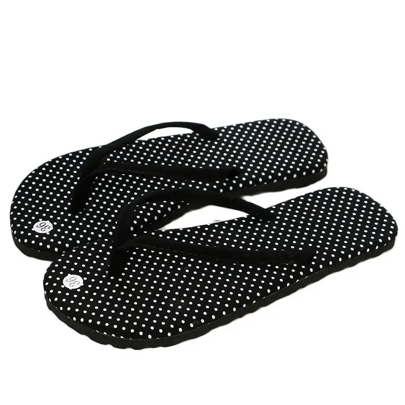 Tongs imprimé léopard pour femmes, sandales de plage de haute qualité, pantoufles plates décontractées non ald, diapositives à pois, nouvelle collection été