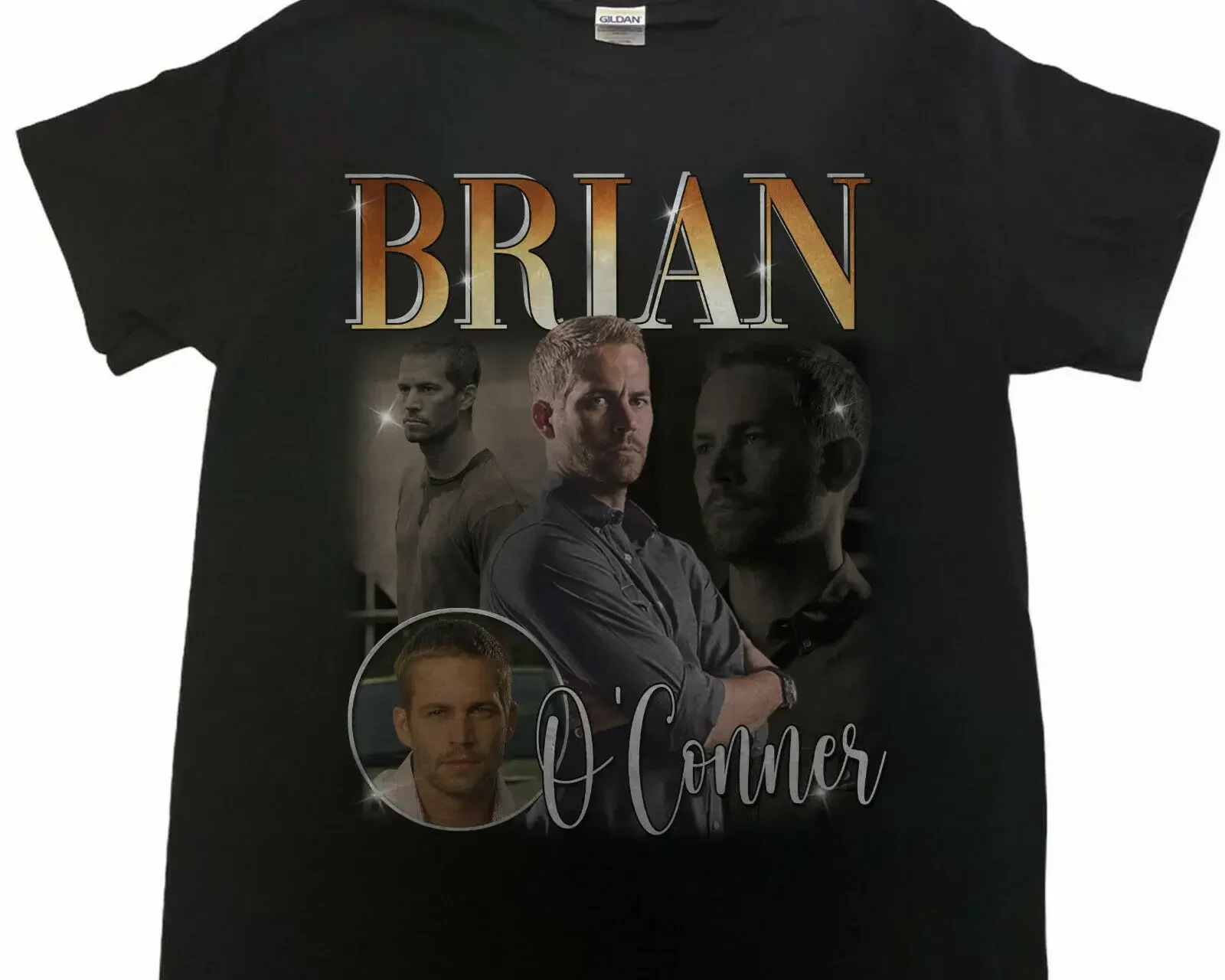 THA090407 Brian O\'Conner Fast And Furious Paul Walker 90s Vintage T- shirt2024 High quality Brand T shirt Casual