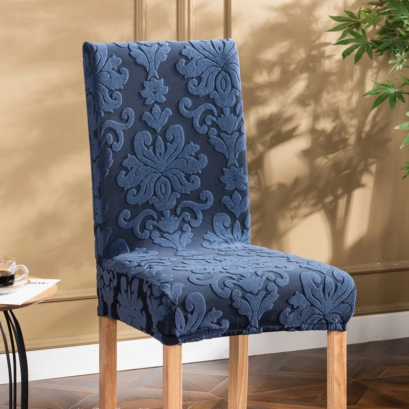 Thickened European Jacquard Chair Cover Continuous Stretch Armless Chair Cover One-piece Chair Cover for Hotels and Restaurants