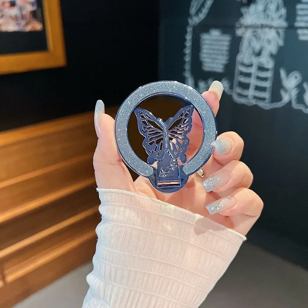 New Fashion Butterfly Mini Phone Holder Back Adhesive Foldable Back Sticker Bracket Exquisite Creative Support Frame Universal