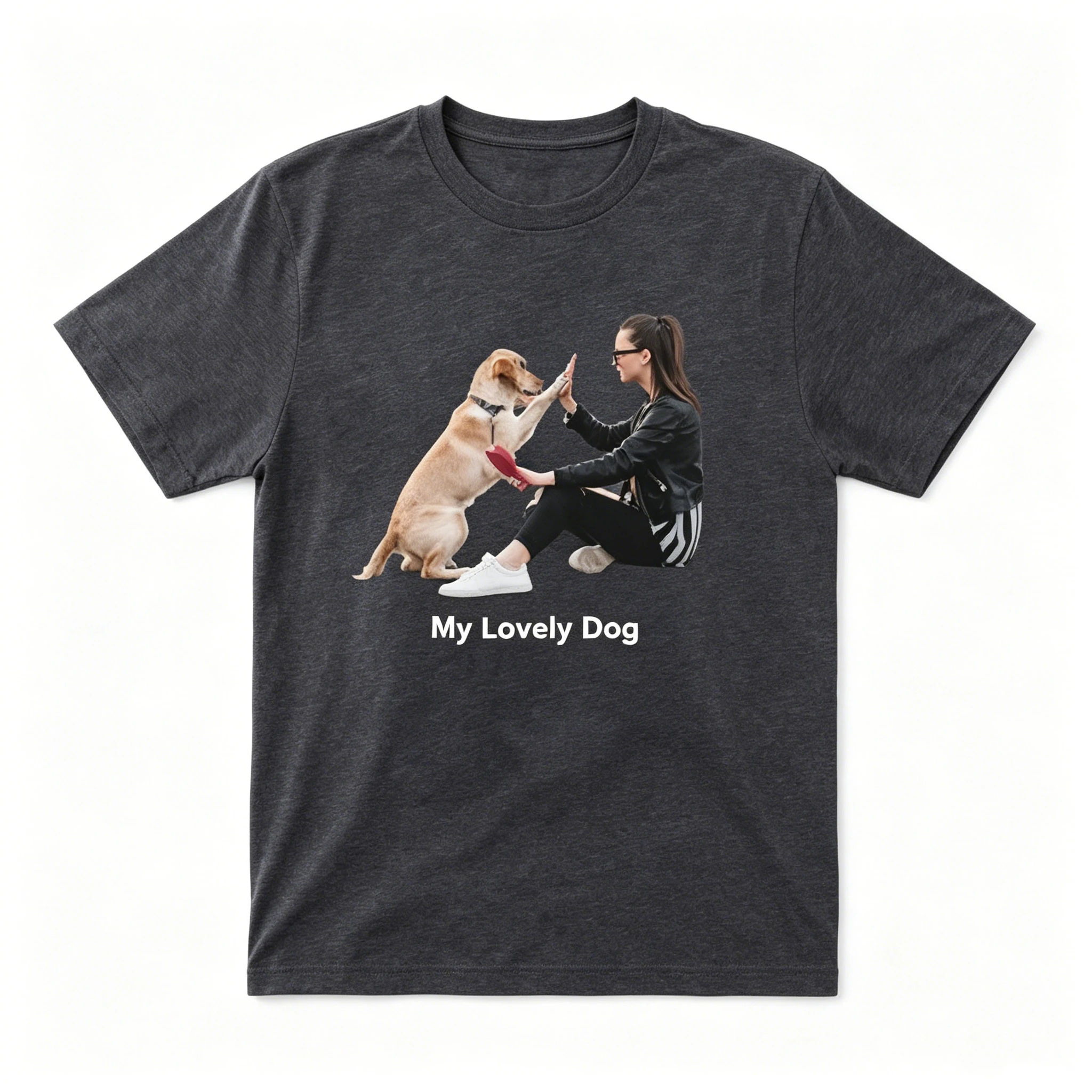 Fashion T Shirt Custom Photo Image Text Personalized Print Design DIY Casual Top For Daily Anniversary Holiday Gift - view 4