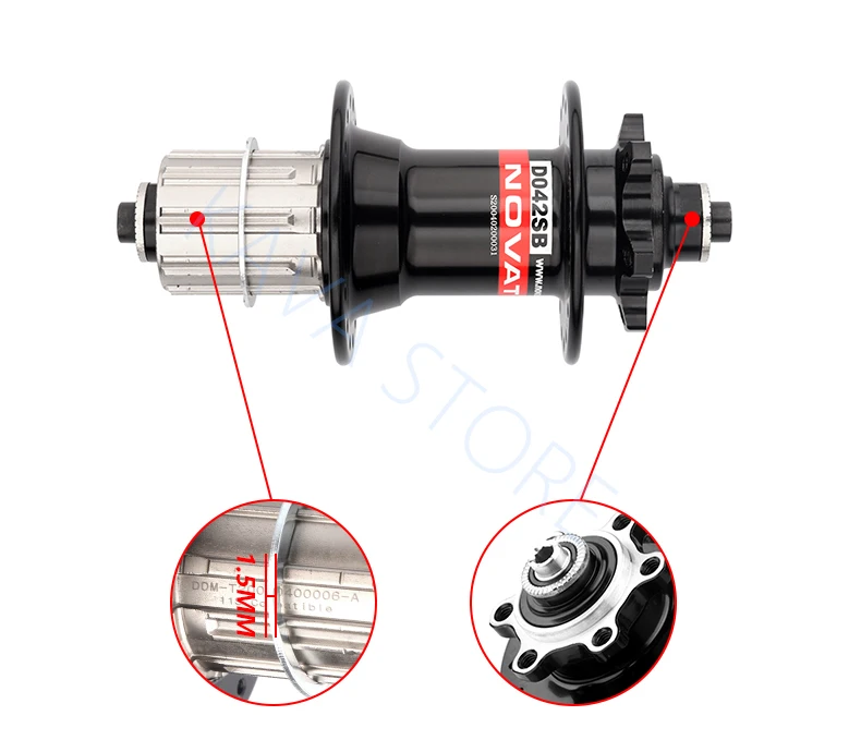 Novatec Hub D041SB D042SB Mountainbike Disc Karte Bremse 28/32/36 Löcher MTB Road Fahrrad Lager 36 H Naben 8/9/10/11/12 Geschwindigkeit – Detail 11