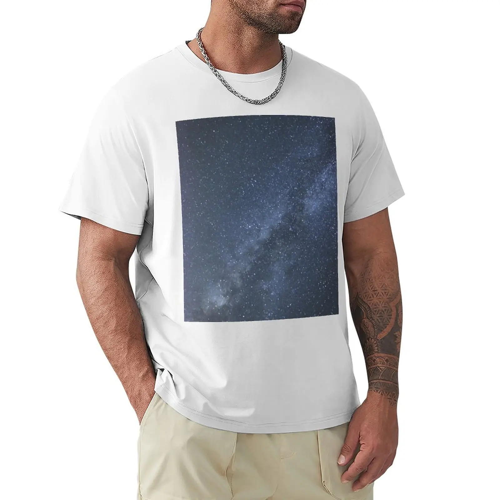 Milky Way Natture and Landscape Photography T-Shirt for a boy korean fashion oversized plain t shirts men