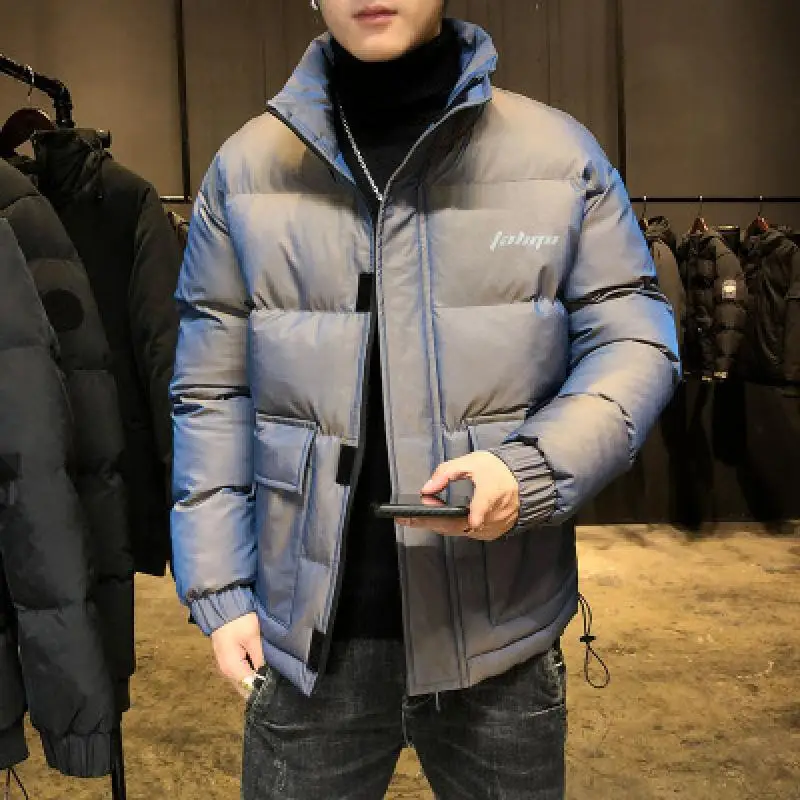 

Nice Mens Winter Parkas Jackets Mens Casual Loose Big Pockets Warm Jackets Thick Hooded Windproof Jacket Coats Streetwear M-4Xl