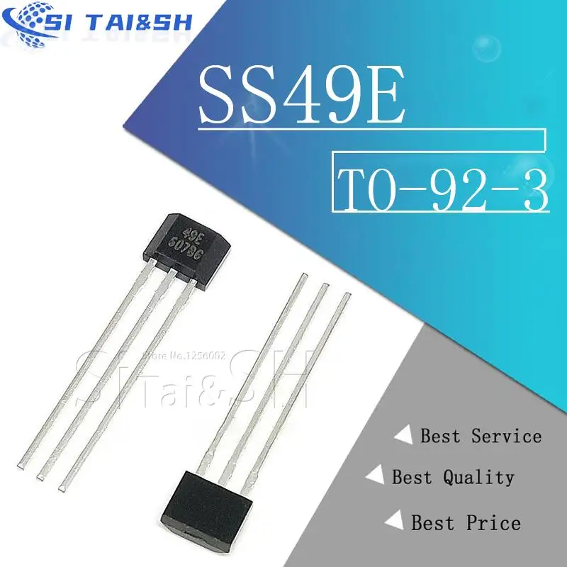 

Si Tai&SH 10pcs 49E Hall element OH49E SS49E Hall sensor Hall Effect Sensor new Data system