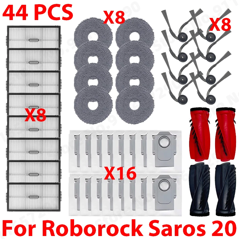 For Roborock Saros 20 Spare Parts Main Side Brush Mop Cloth Hepa Filter Dust Bag Robot Vacuum Cleaner Replacement Accessories image 3