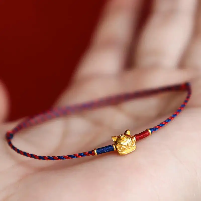 

Handmade Woven Rope Bracelet Red And een Snake Year Luy Charm Traditional Chinese Zodiac Sign White Snake Year Gift