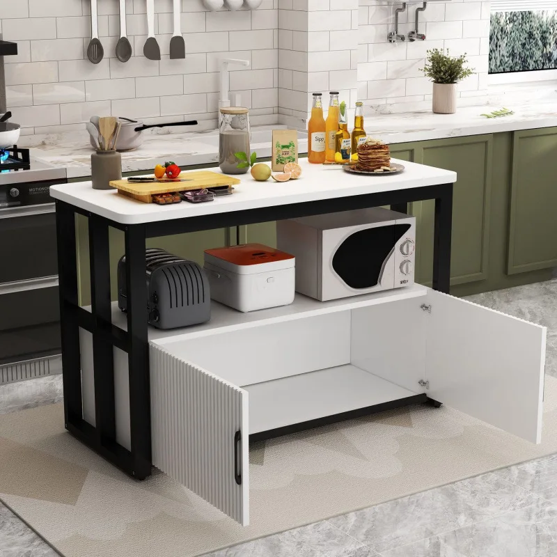 Kitchen shelf Floor-to-ceiling multi-layer vegetable cutting table Against the wall Multifunctional locker Household kitchen