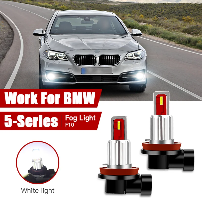 

2pcs Led Car Fog Lamp for BMW 5-Series F10 2009 2010 2011 2012-2016 H11/H8 Front Fog Light Bulb Car Accessories Canbus 12V/35W