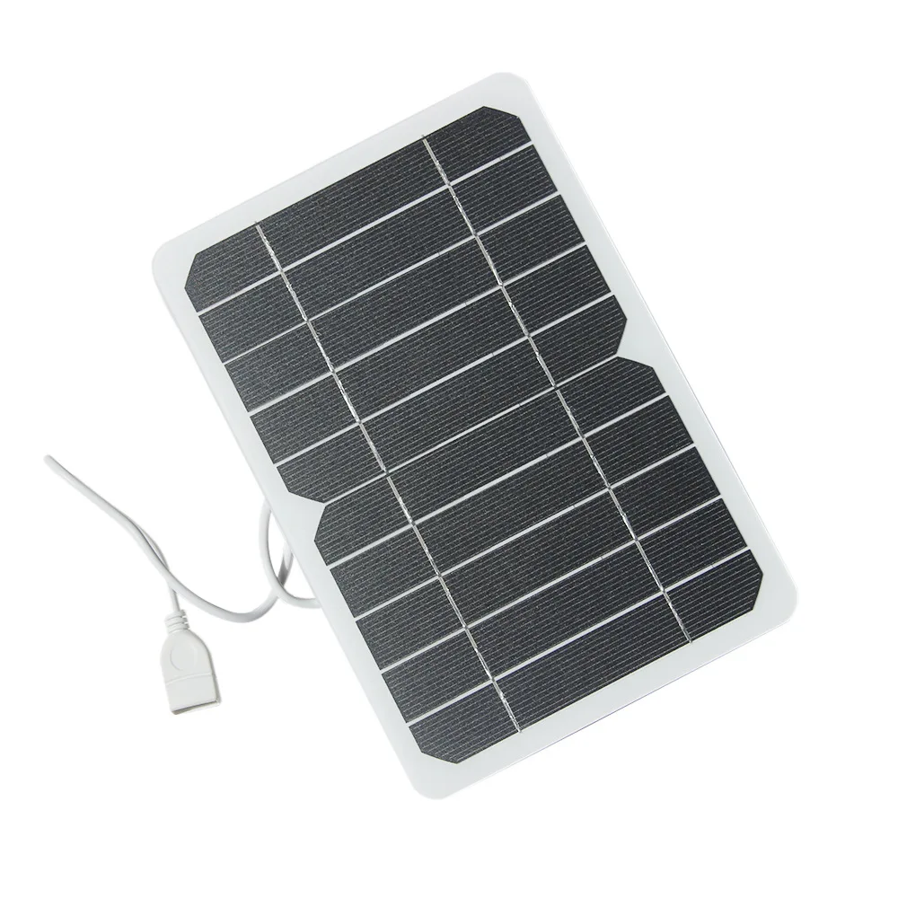 Custom Outdoor Portable Solar Charger Mobile Power Bank 5W 5V Flexible Solar Panel Charger for Cell Phone Camping Fast Charging