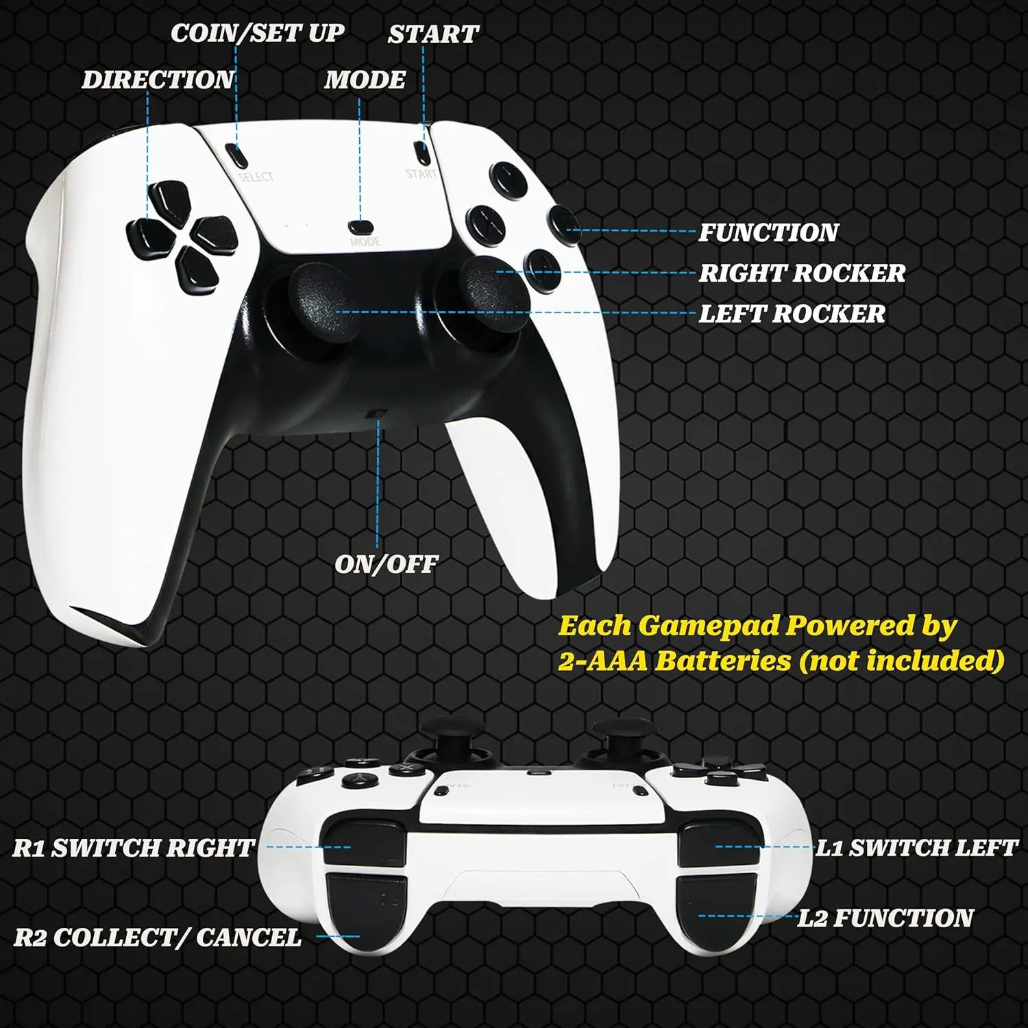 M15 4K game console home mini video game 64G retro console 128G player HD video game stick 2.4G dual wireless control PS1 gift - Image 2