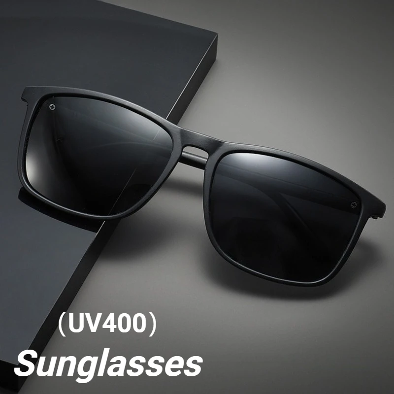 

New Fashionable Retro Square-Frame Sunglasses Outdoor Sports and Fishing Eyewear UV400 Classic Polarized Driving Shades