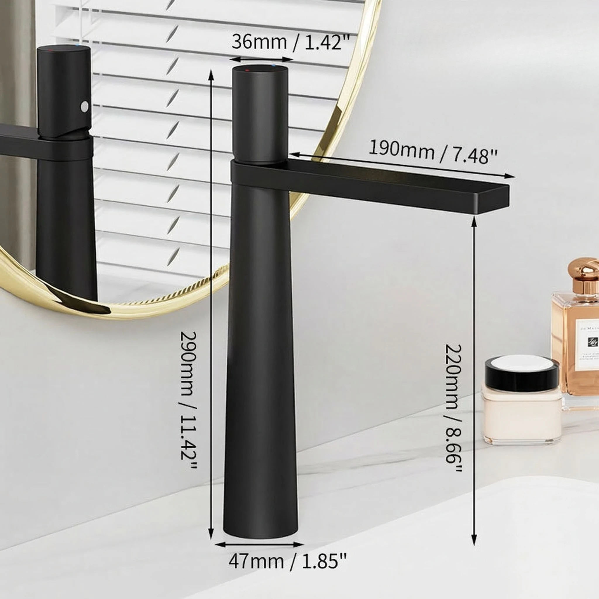 

Tuqiu Basin Faucet Brass Bathroom Faucet Mixer Tap Black/Grey Wash basin Faucet Single Handle Hot and Cold Lavotory Faucetfaucet