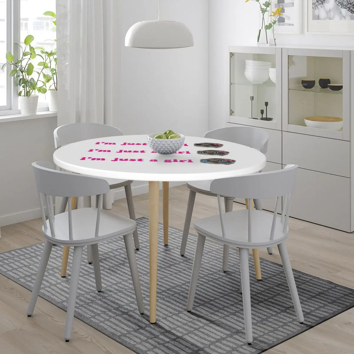 Sad Hamster Meme Waterproof Round Tablecloth Oilproof Table Cloth for Kitchen Events Dining Table Cover