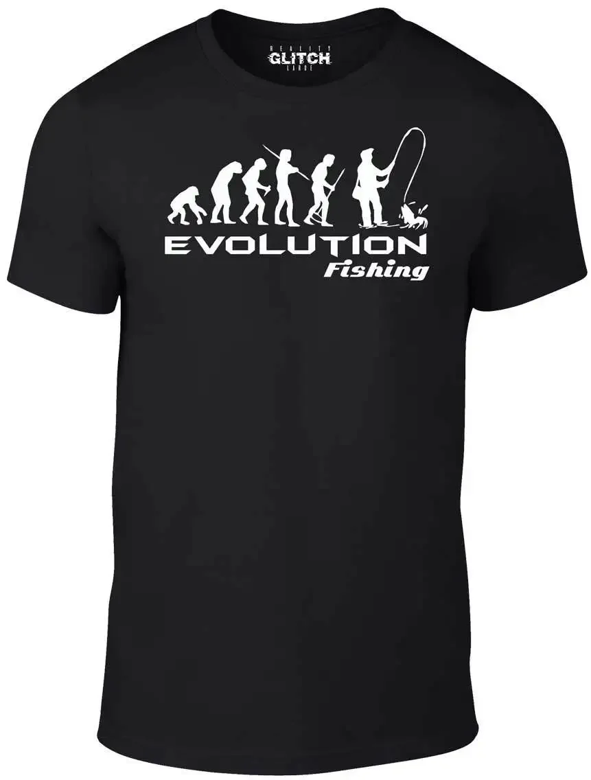 T-shirt « Evolution de la pêche » – Tee-shirt amusant et rétro sur le thème de la pêche à la ligne