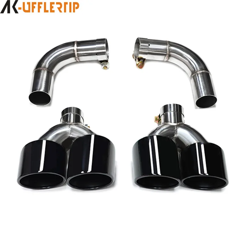 

Suitable for 2021-2024 Audi Q5L upgraded SQ5 true four-out stainless steel carbon fiber black tail throat exhaust pipe