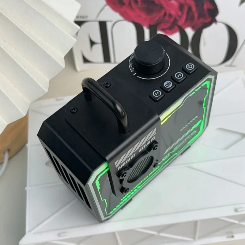 

S9 Mecha Style Small Steel Cannon Outdoor Portable for Internet Celebrity Desktop Multi-Function Subwoofer Bluetooth Speakers